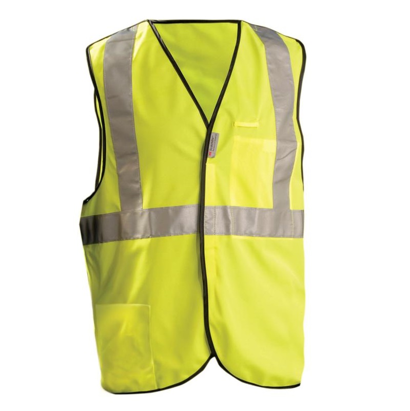 High Visibility Premium Solid 5-Point Break-Away Safety Vest Yellow